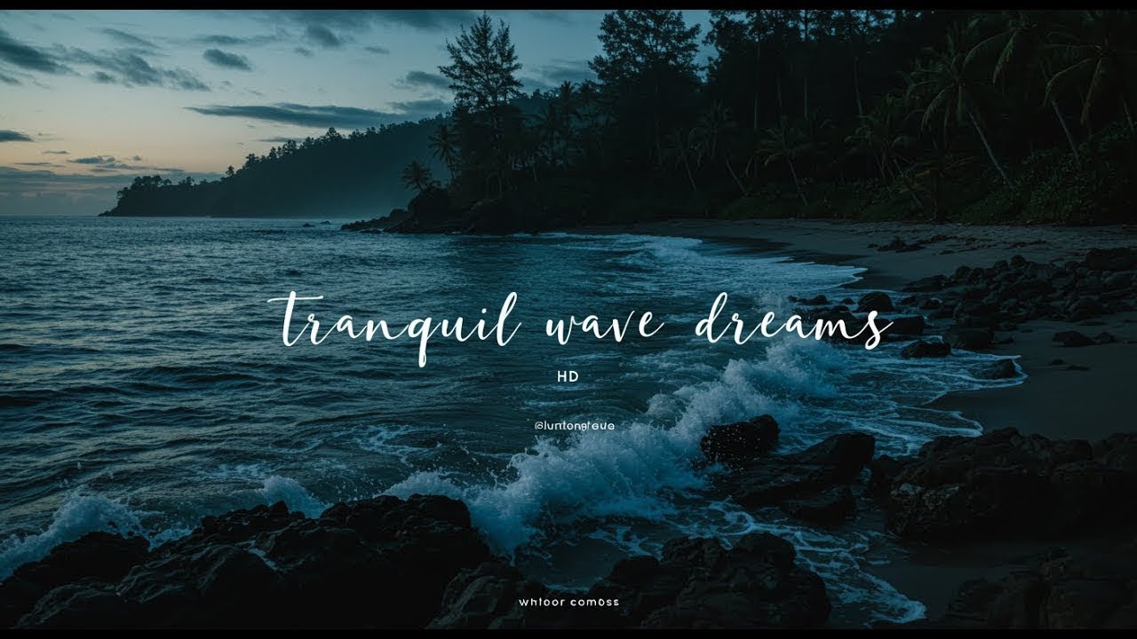 Night blue Ocean Serenity for deep sleep 🌊 😴 Waves Crashing on the Cliff • Deep Relaxation ASMR