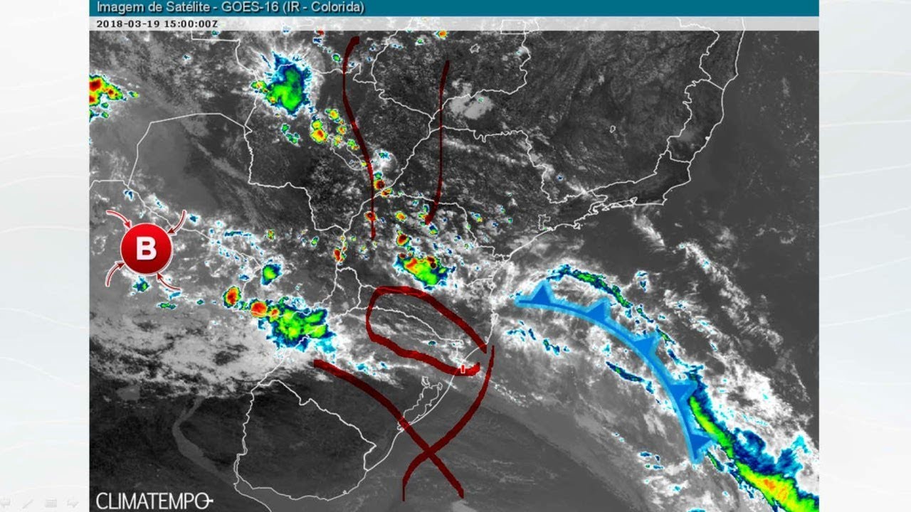 Risco de chuva forte no Sul do Brasil