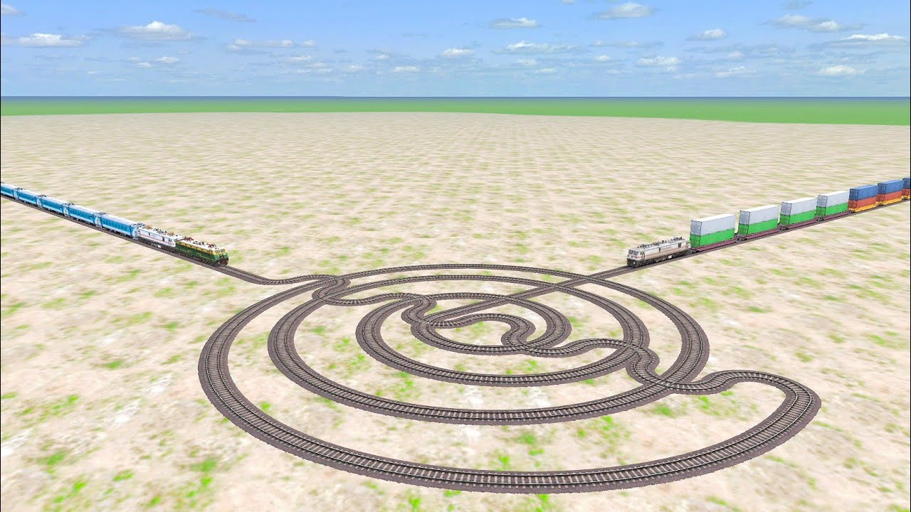 PARALLEL CROSSING OF TWO TRAINS ON ONE TRACK WITH RICKY CROSSING WAP7 WAP9 #loco #train 