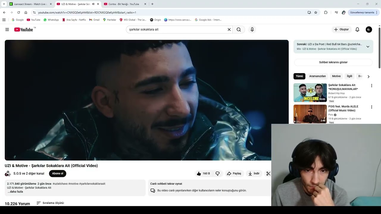 Uzi ft. Motive - Şarkılar Sokaklara Ait & Contra - Bit Yeniği REACTIONN!!!