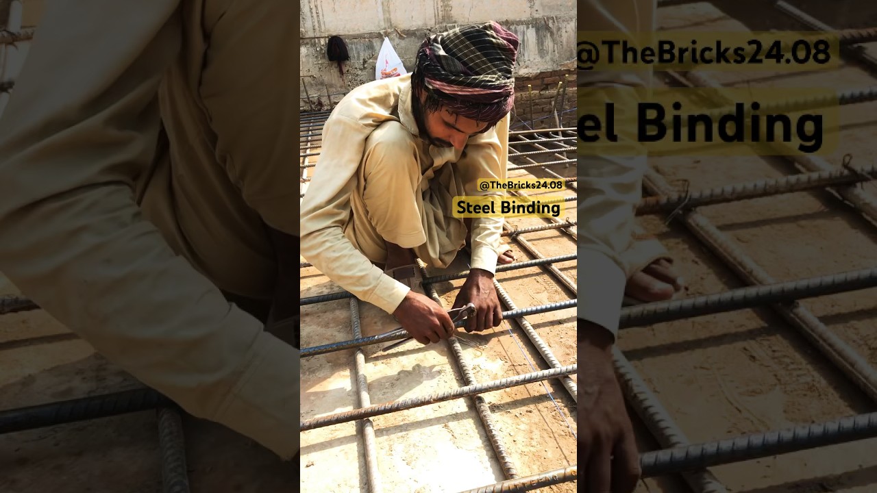 Steel binding worker skill #construction #shorts