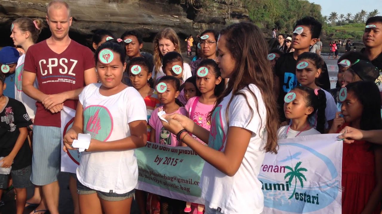 Bye Bye Plastic Bags Campaign at Tanah Lot
