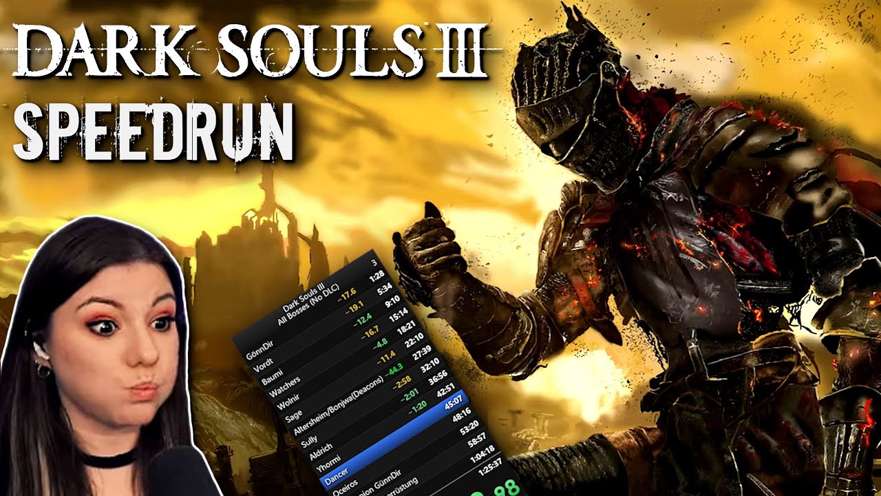 ALL BOSSES (No DLC) SPEEDRUN in Dark Souls 3