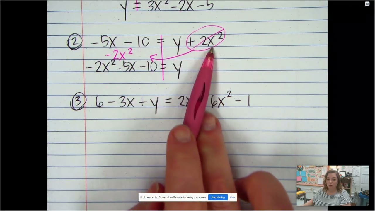 Rearranging Equations to Standard Form