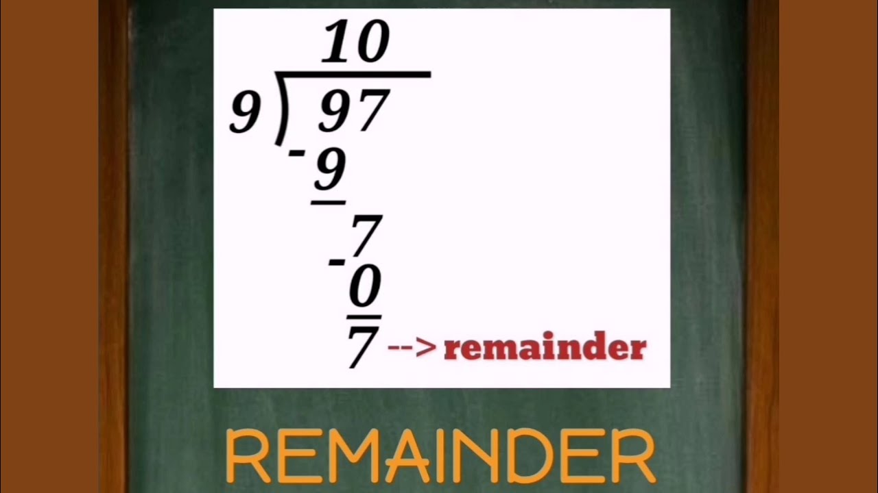 What is a Remainder in Math? | Math Dictionary | MATHalino123