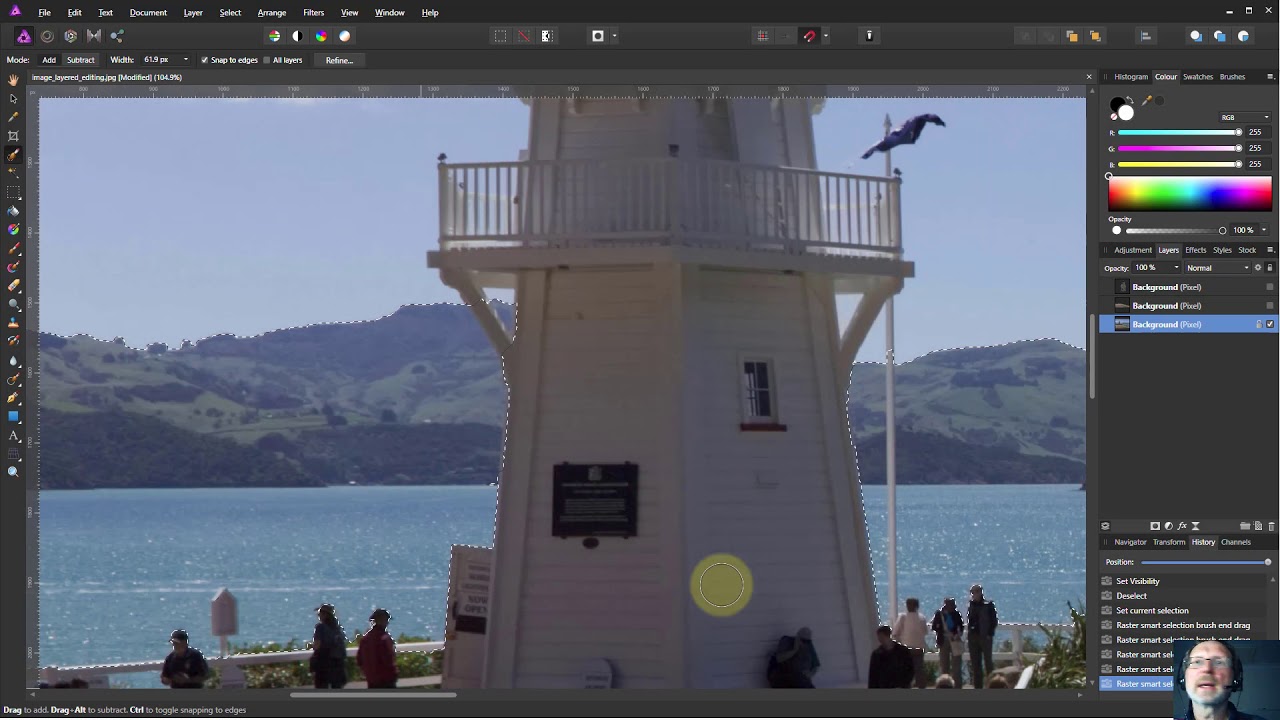 Image layered editing with Affinity Photo