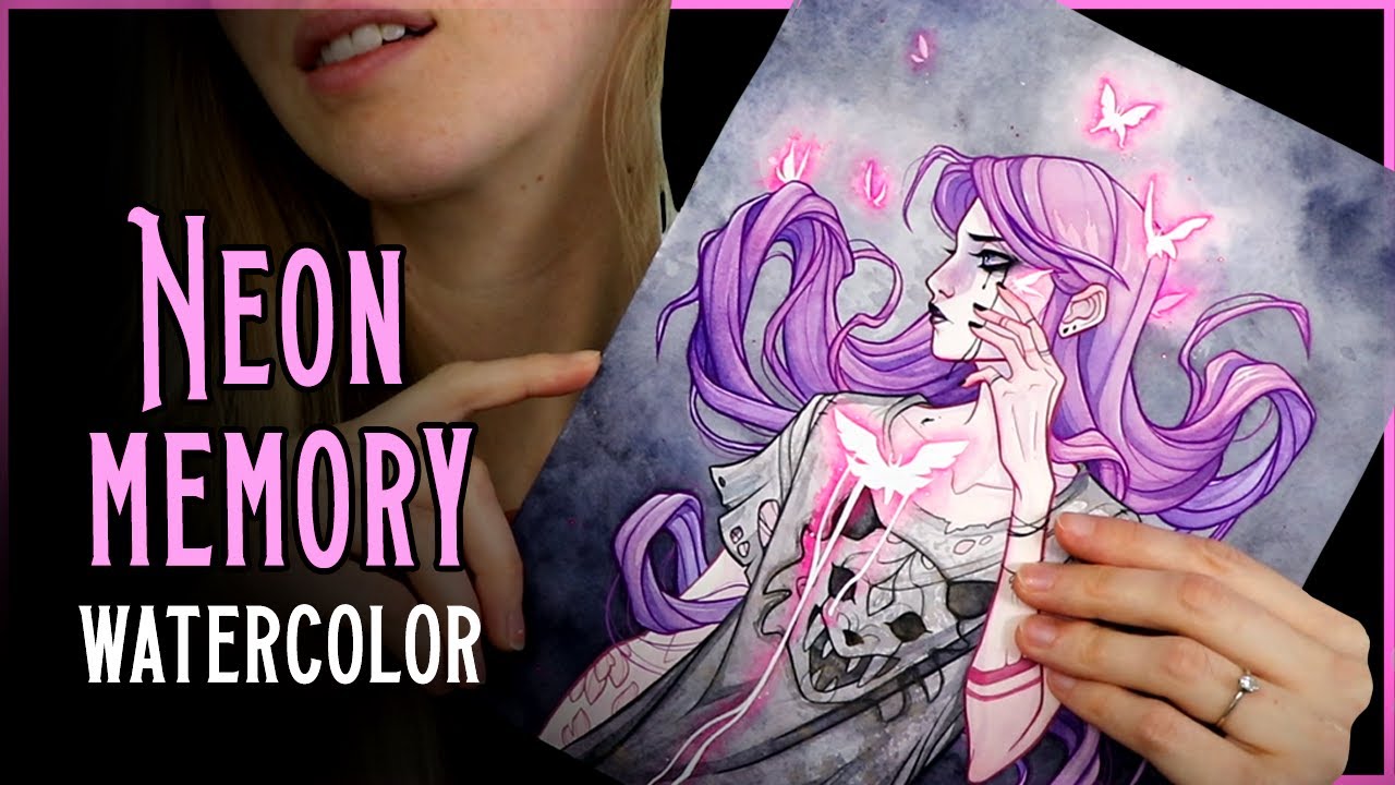 Neon Memory : Watercolor + Gouache : Paint and Chat with Me