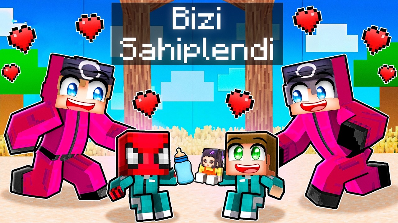 SQUİD GAME ASKERLERİ BİZİ SAHİPLENDİ - Minecraft