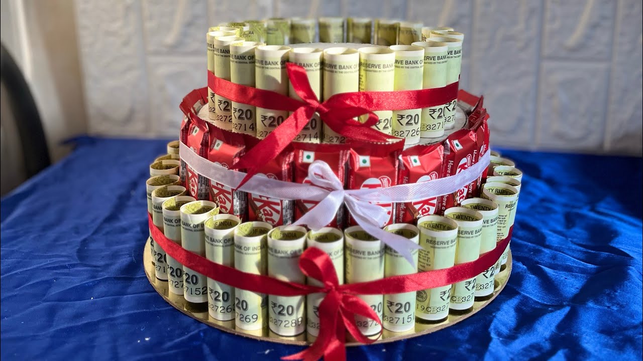 HOW TO MAKE MONEY TOWER CAKE💸 MONEY PIRAMID💫
