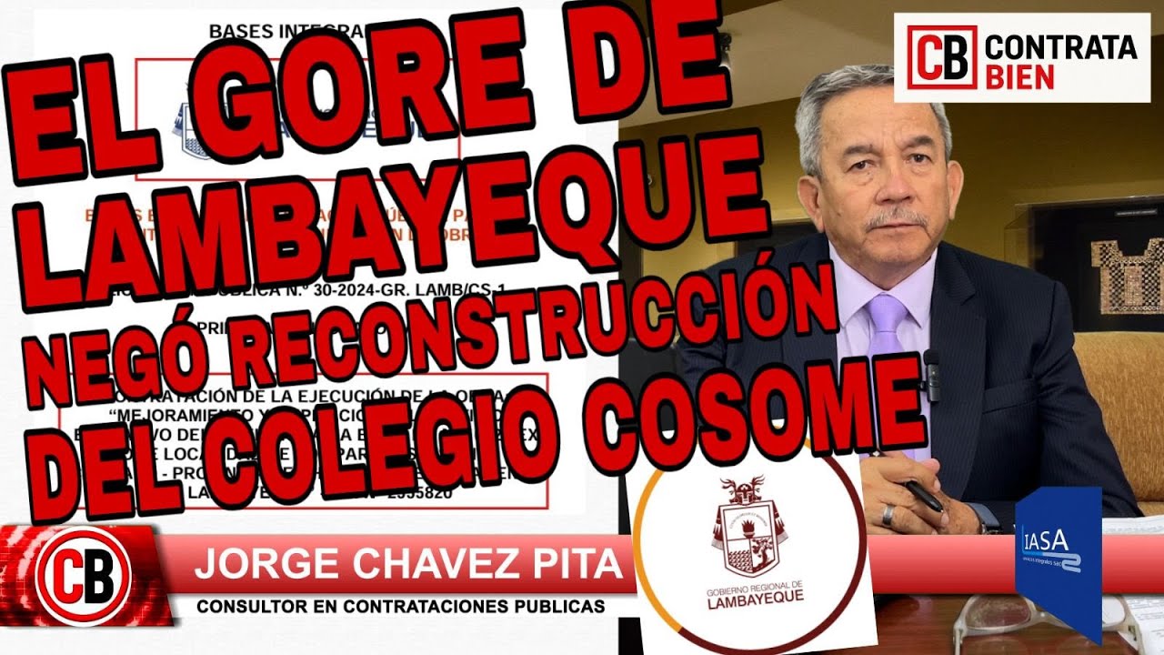 El GORE DE LAMBAYEQUE NEGÓ RECONSTRUCCIÓN DEL COLEGIO COSOME