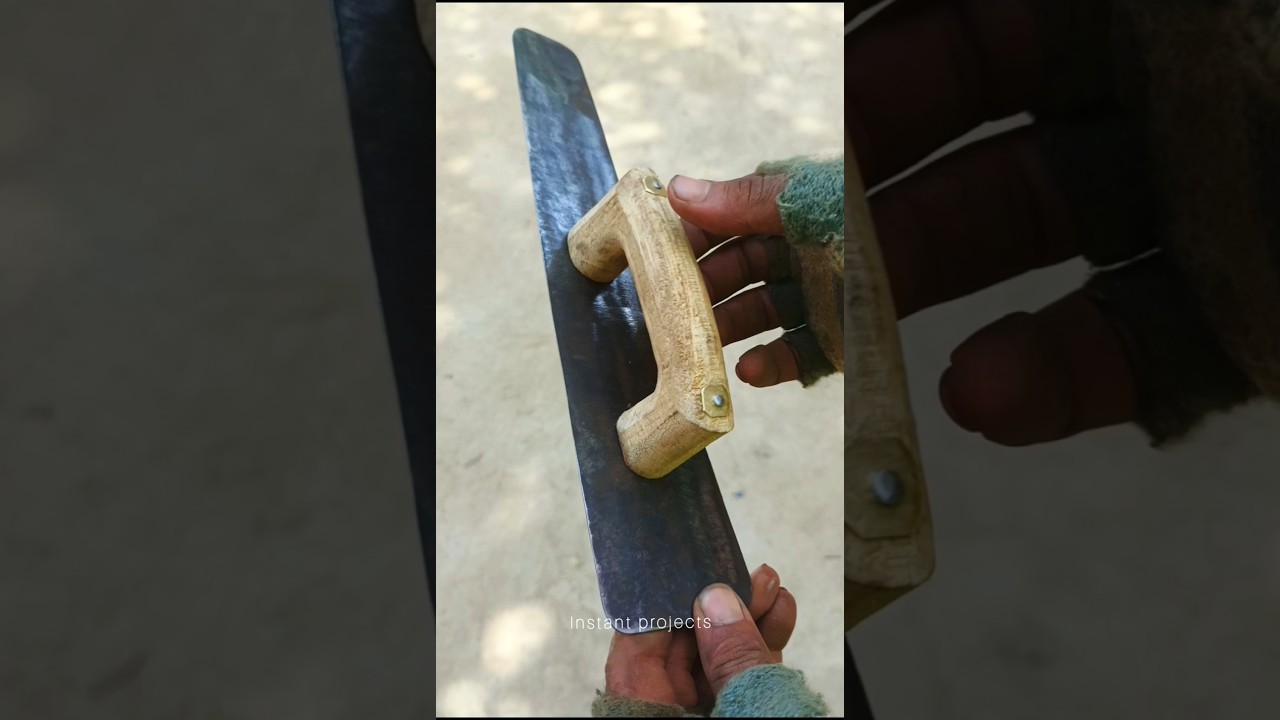 Old Rusty Hand saw Turned into a Plastering Trowel