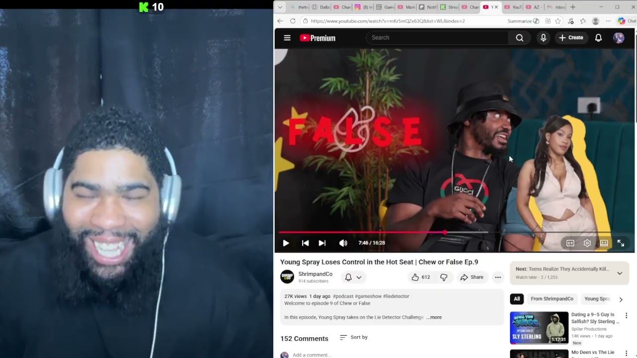Young Spray Loses Control in the Hot Seat | Chew or False Ep.9 | Reaction 