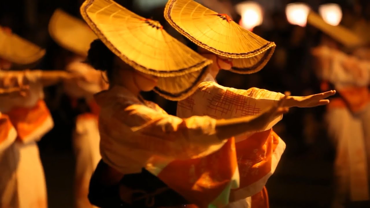 おわら風の盆 今町の前夜祭(舞台踊り)Most beautiful Bon dance 