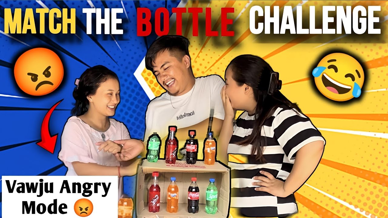 Match The Bottle Challenge 😂|| Dada ra Vawju ko Fight paryo 😡 Bich ma 😱ft. @luvdavlogs