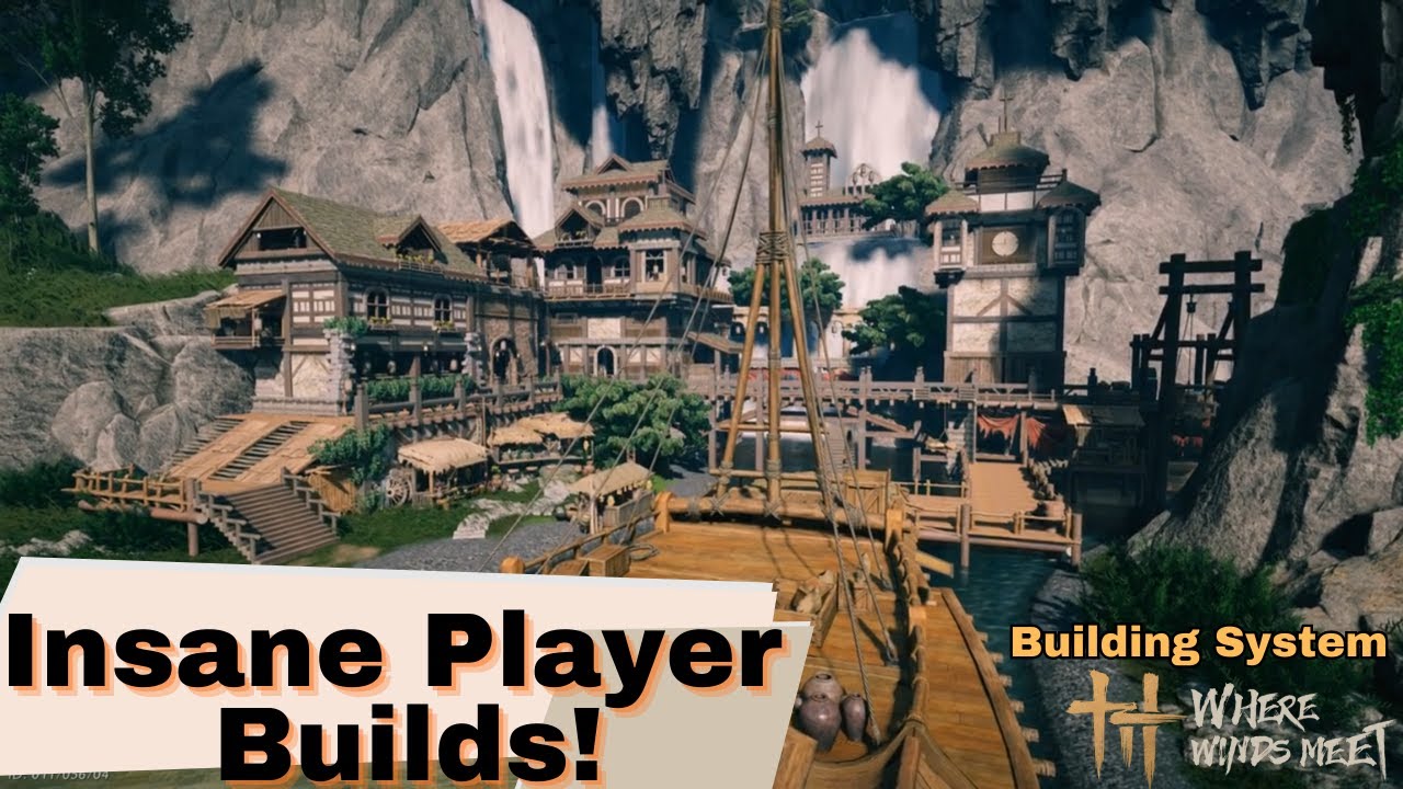 Where Winds Meet Building System - Housing Showcase | Medieval Taverns & Quayside Town!