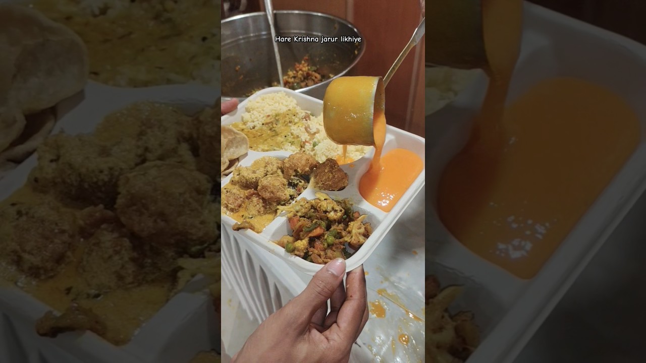 Iskcon temple Juhu Prasad ❣️, 🪷#shortvideo #iskcon #foodlover #trending @KrishnBhakt12