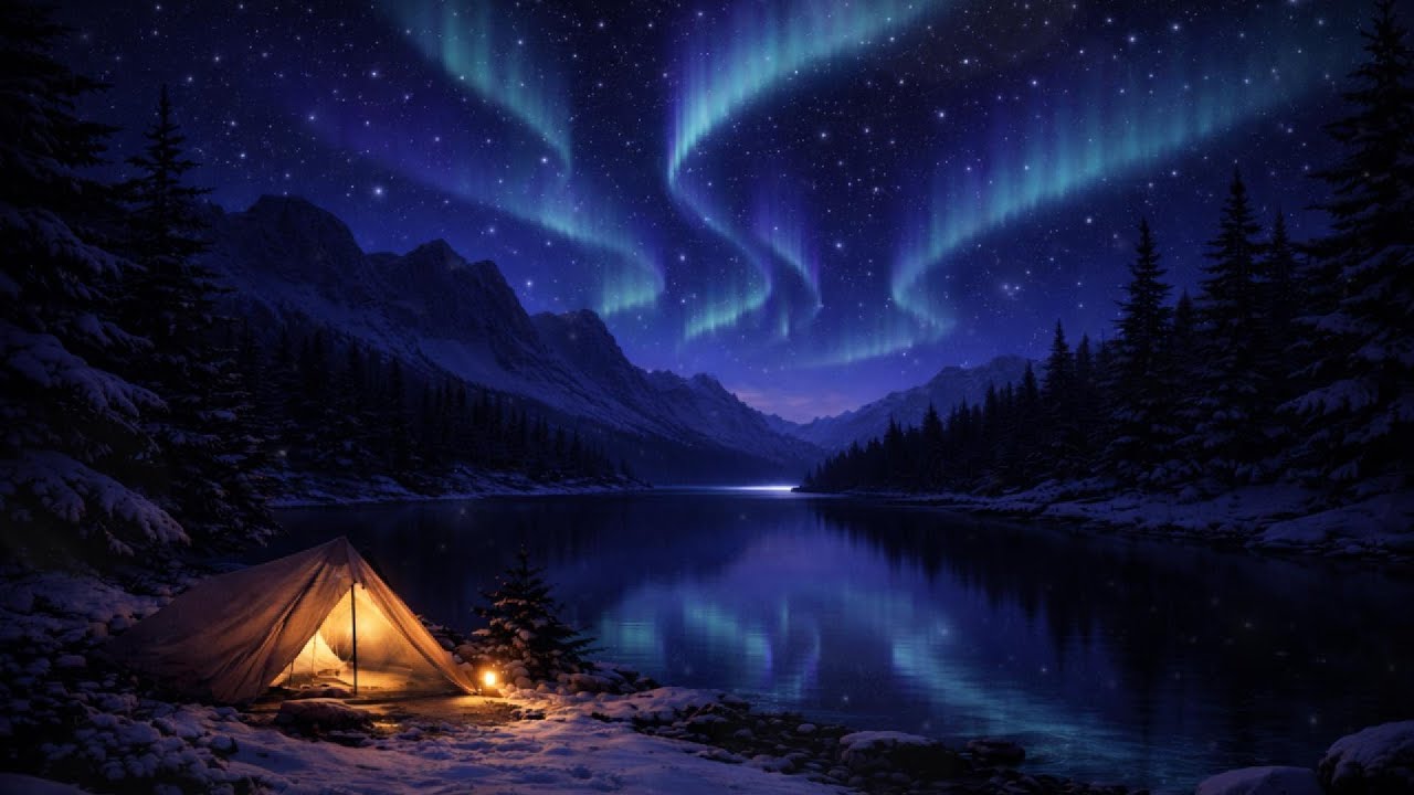 Aurora Sleep | Deep Sleep Music Under the Northern Lights 🌙 | (8 Hours)