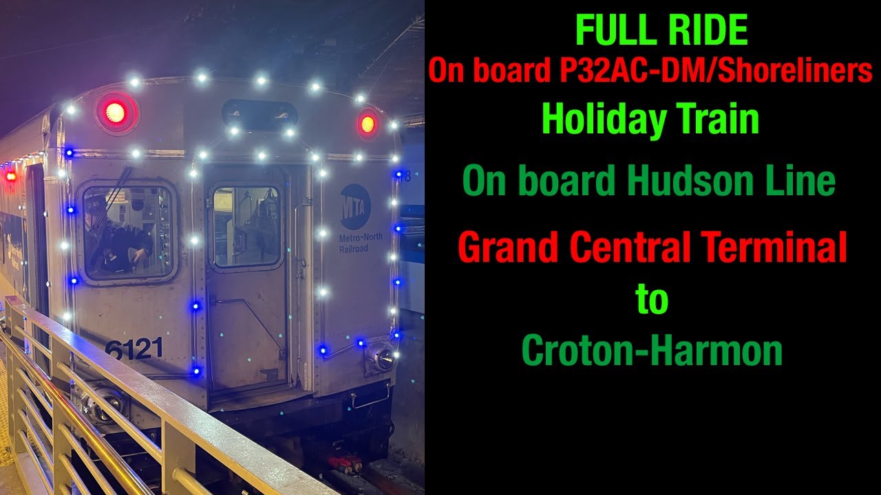 (RARE/FULL RIDE) On board P32AC-DM/Shoreliners Holiday Train to Croton-Harmon (Hudson Line)