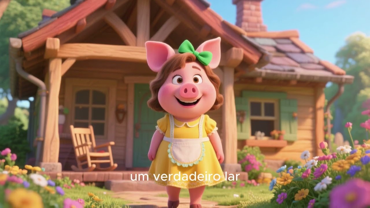 🐷 Os Três Porquinhos e a Vila da Amizade | História Infantil Educativa