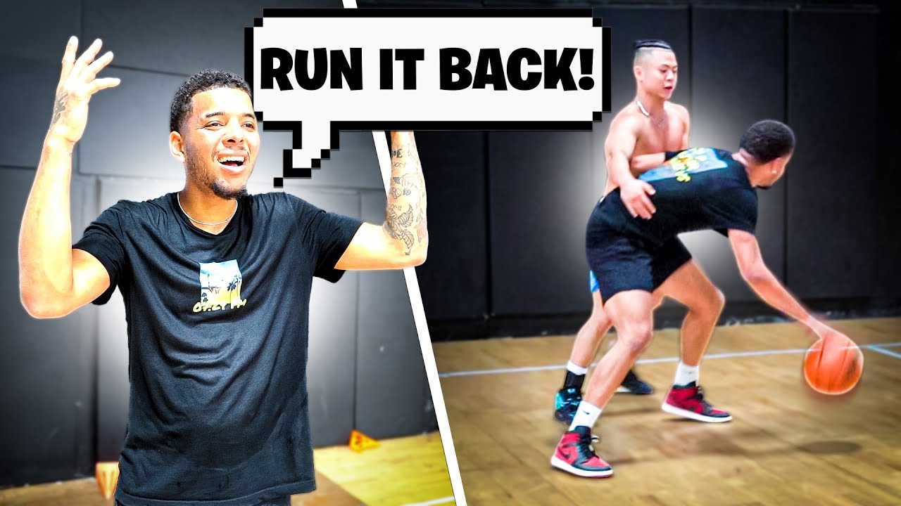 HE WANTED SMOKE AGAIN! Intense 1v1 Basketball Against German Hooper!