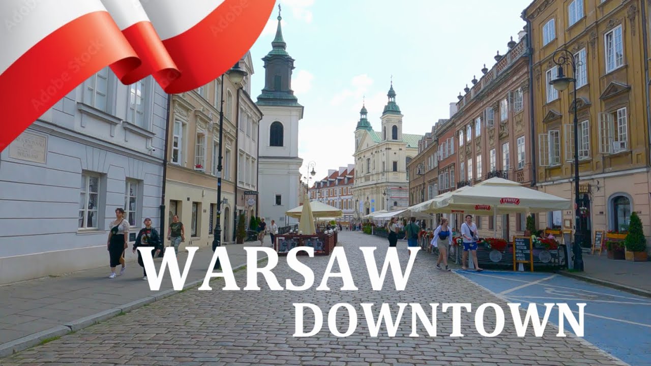 JAZDA po Śr&oacute;dmieściu Warszawy, wojew&oacute;dztwo mazowieckie, POLSKA I 4K 60fps