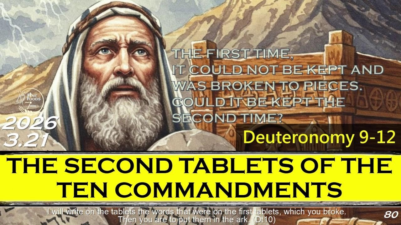 [FineFoods7] Mar21|Deu9-12|The Second Tablets of the Ten Commandments|1bibleayear2026