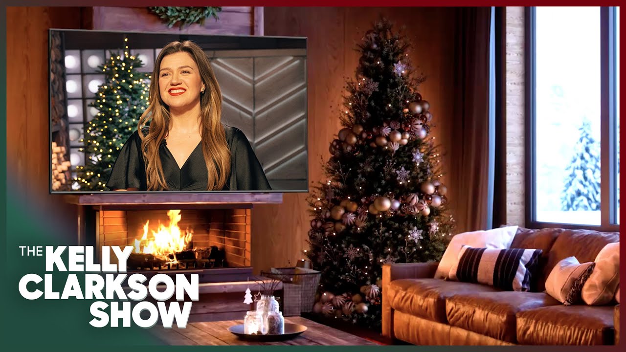 Cozy Christmas Cabin Fireplace ft. Kelly Clarkson Show Holiday Ambiance