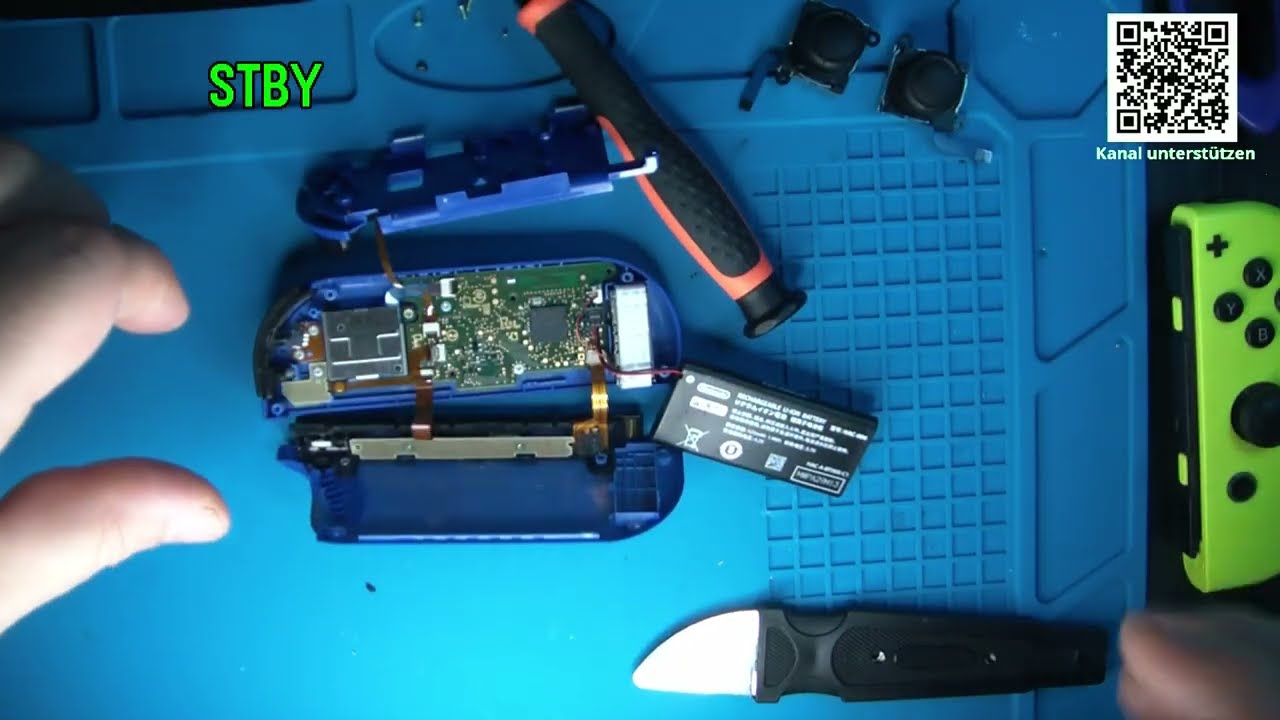Echtzeit Switch 1 Austausch des Analogsticks vom linken Joycon , von Poti zu Hall Effect Stick.