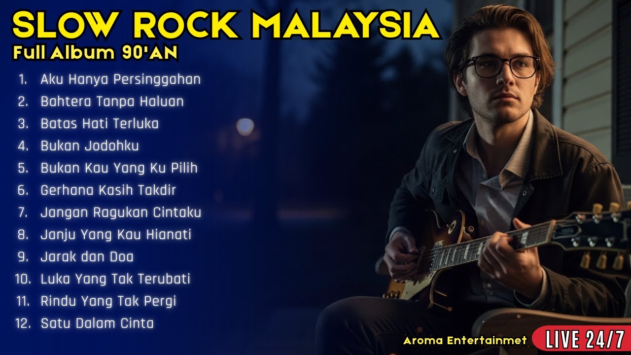 LIVE 24 JAM 🔴 SLOW ROCK MALAYSIA SEDIH 2026 | TEMANI KERJA & MALAM SEPI
