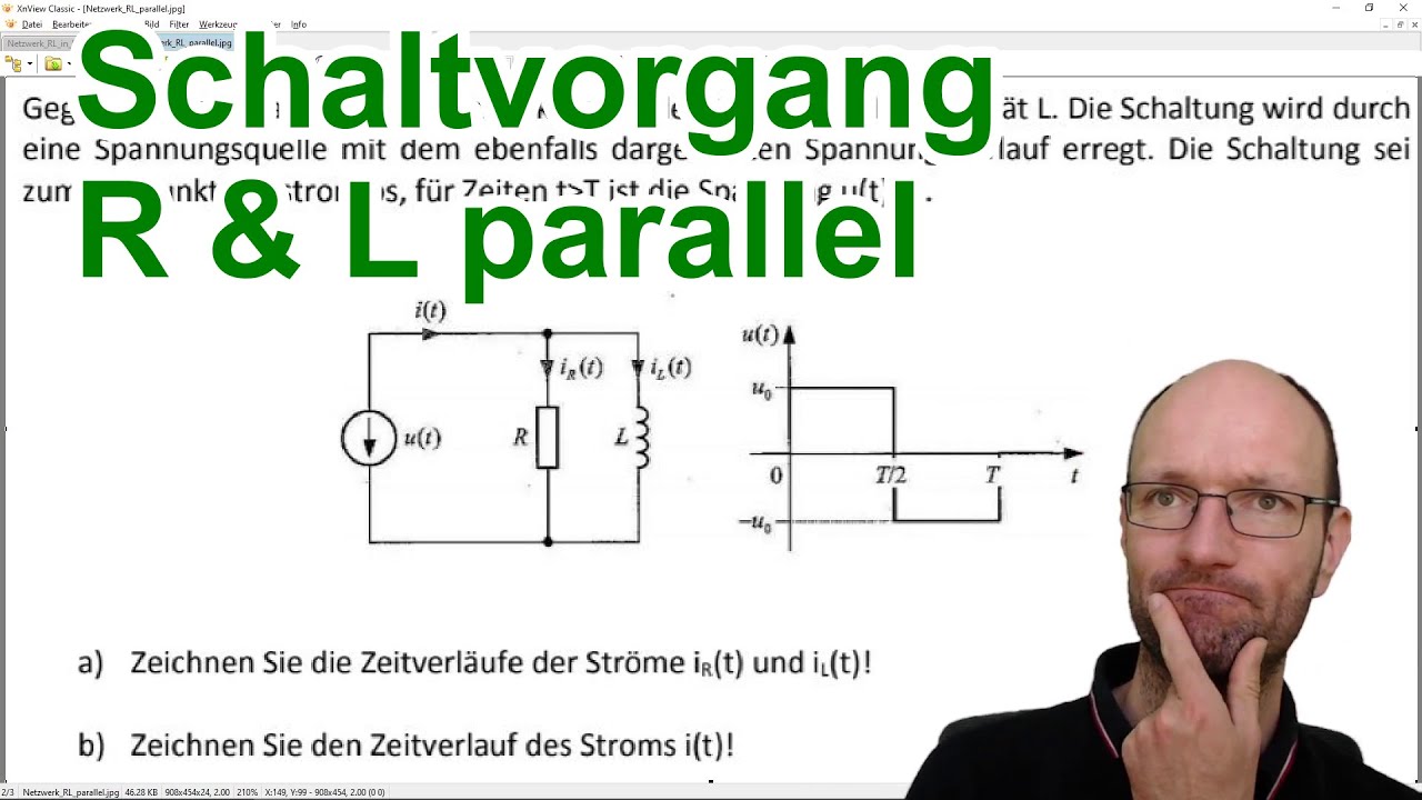Ausgleichsvorgang/Schaltvorgang mit Spannungsquelle, Widerstand & Induktivit&auml;t in Parallelschaltung
