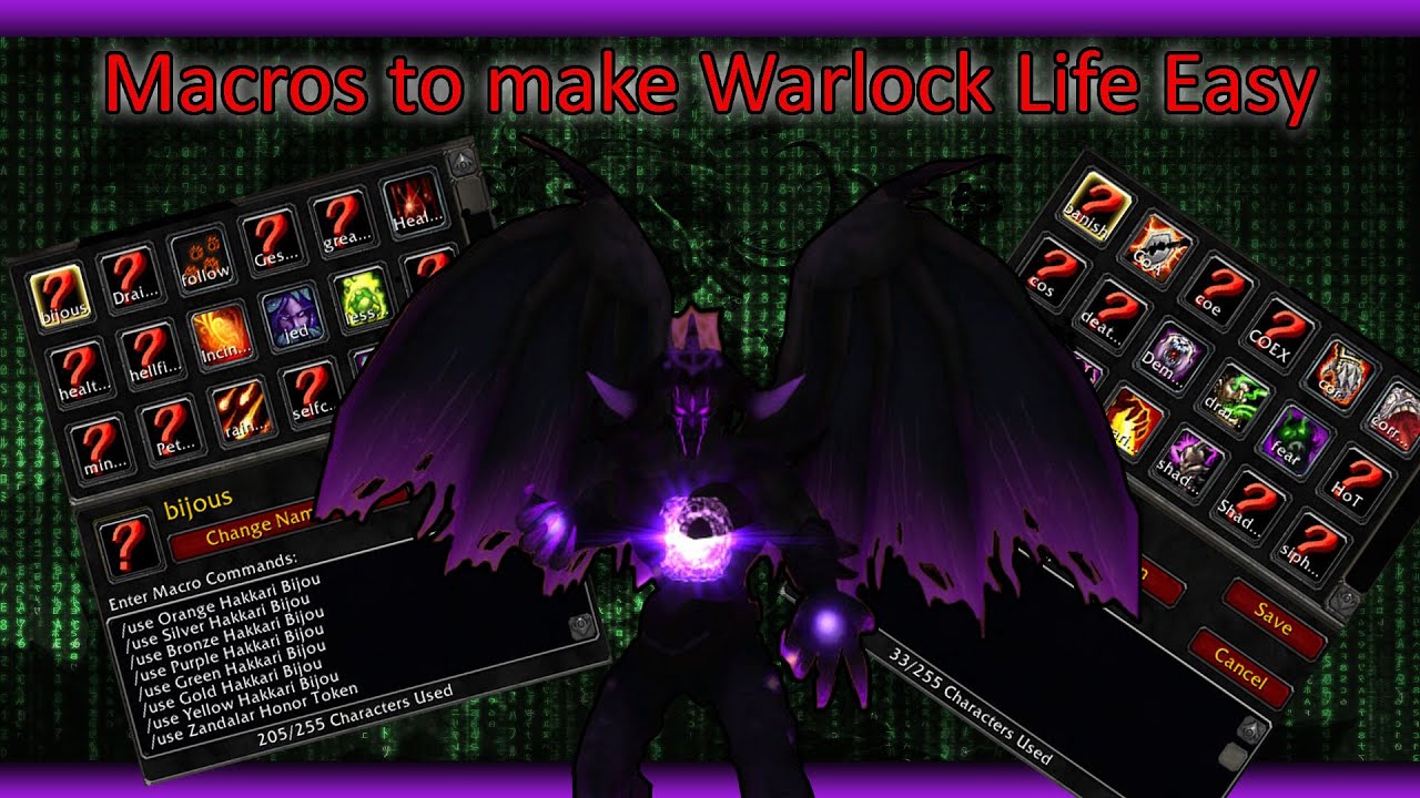 Season of Discovery Warlock Macros for an easy Life #warlockmain    #worldofwarcraftclassic