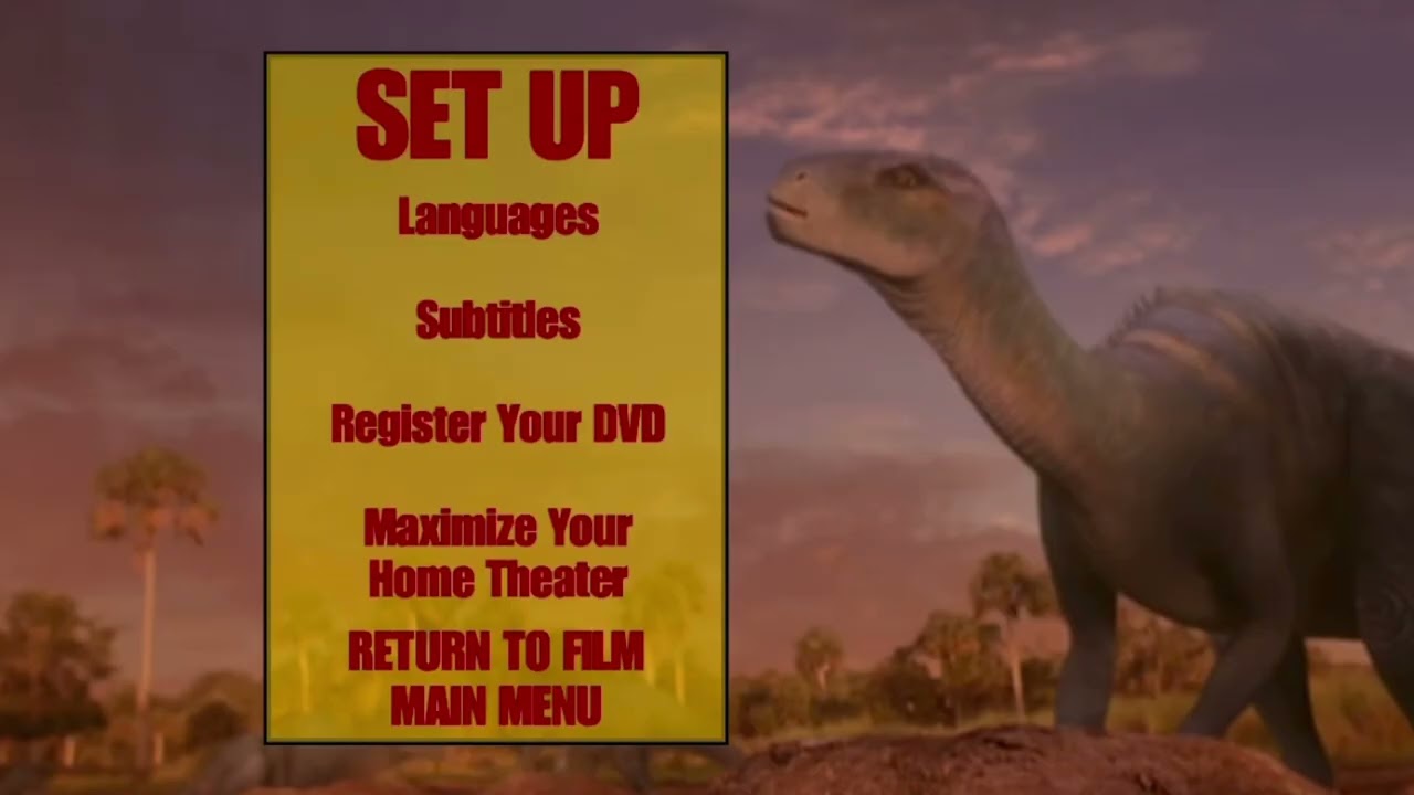 Disney Pixar Dinosuar 2010 DVD Menu Walkthrough