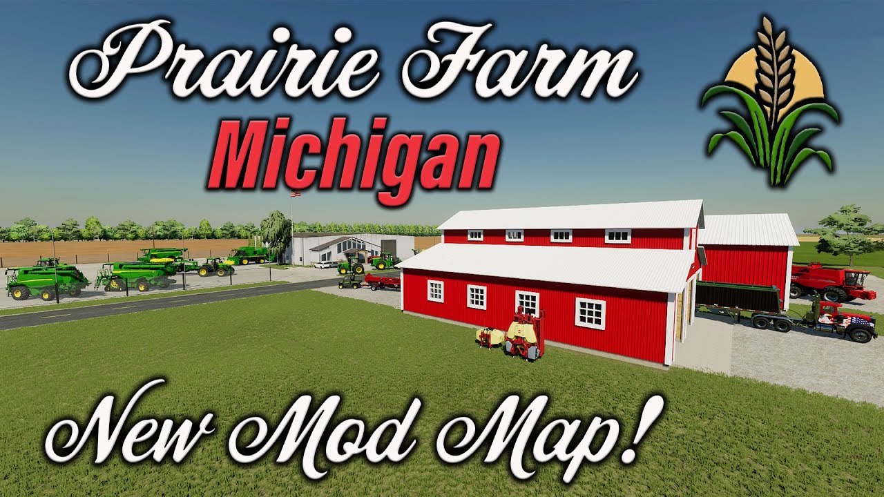 “PRAIRIE FARM MICHIGAN” FS22 MAP TOUR! | NEW MOD MAP | Farming Simulator 22 (Review) PS5.