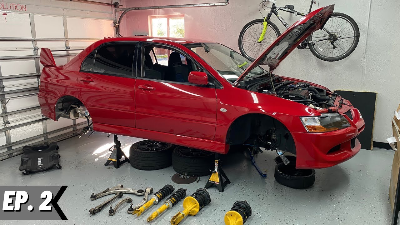 JDM EVO 8 BUILD EPISODE 2! (How to remove Evo control arms!)