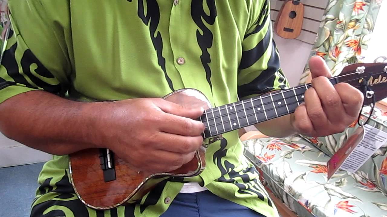 Mele Ukulele roundback, cutaway koa top concert ukulele