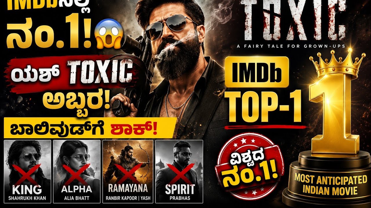  IMDbನಲ್ಲಿ ನಂ.1 ಆದ ಯಶ್ Toxic! | ಬಾಲಿವುಡ್ ಸ್ಟಾರ್&zwnj;ಗಳನ್ನು ಹಿಂದಿಕ್ಕಿದ ರಾಕಿಂಗ್ ಸ್ಟಾರ್ | # thenewswire 