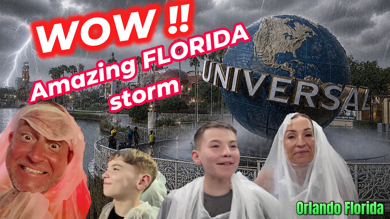 Universal Studios Orlando | IOA | STORM SPECIAL | Thunder and Lightening | poncho vlog