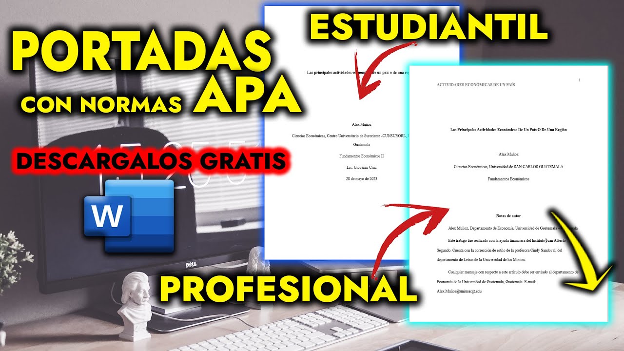 PRESENTA TU TRABAJO FORMAL | Como se hacen Caratulas o portadas con formato APA  7MA EDICION en WORD