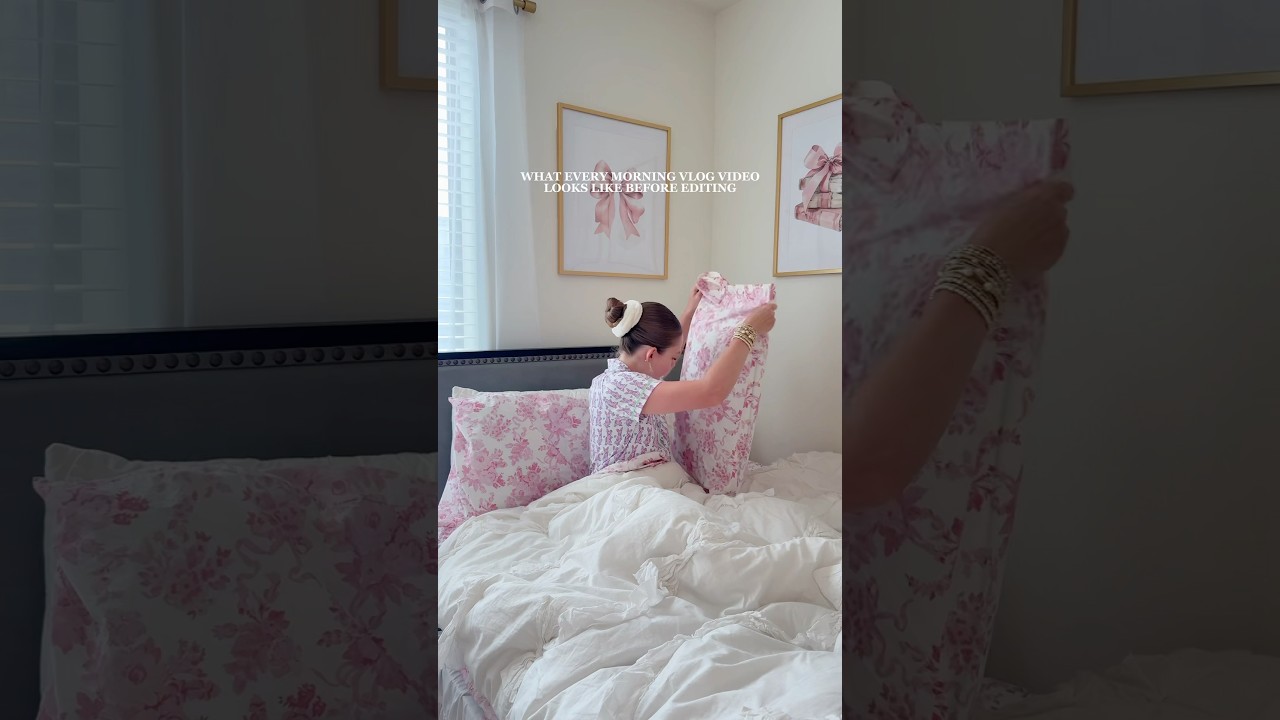 yes&hellip; i do get out of bed just to film myself &ldquo;waking up&rdquo;&hellip; the silence is so loud😭🩷#grwm #morning
