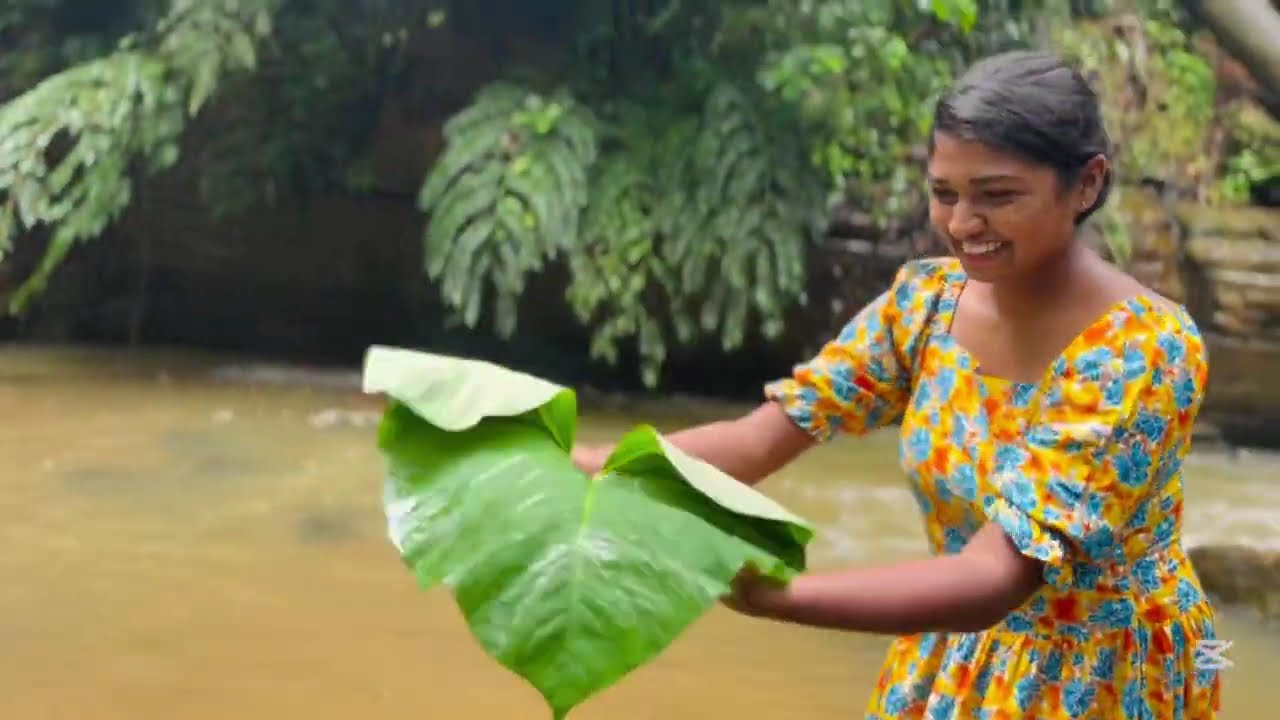 🌿 Refreshing Mix Fruit Achcharu by the Waterfall | Nature Food Vibes 🍊🍍🍎