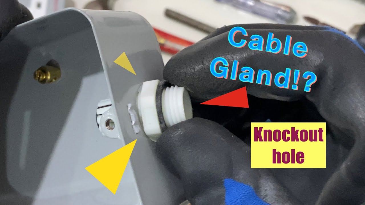 Cable Gland on a Metal Clad Double Socket (With Knockout Hole)