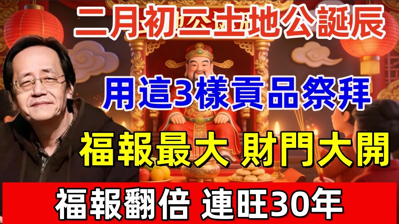 二月初二土地公誕辰！用這3樣貢品祭拜福報最大！財門大開，福報翻倍，連旺30年！#佛缘#风水  #佛教 #命理 #横财 #易经 #佛法 #佛陀 #佛學#运势 #因果#偏财