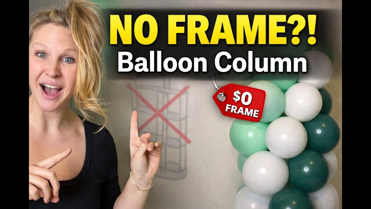How to Make a Balloon Column WITHOUT a Frame (Save $80+)