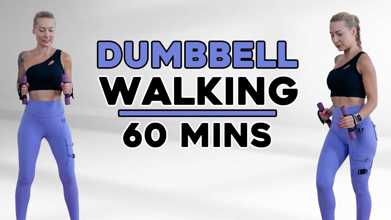 🔥60 Min Walking Full Body Fat Burning 🔥 Workout with Dumbbells | Knee Friendly🔥