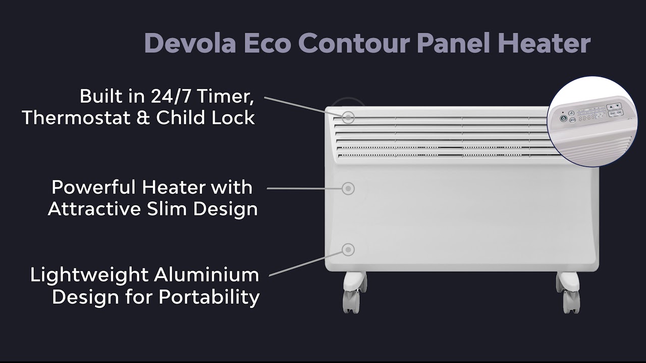 Devola Eco Contour 2kW Panel Heater - DVS Range