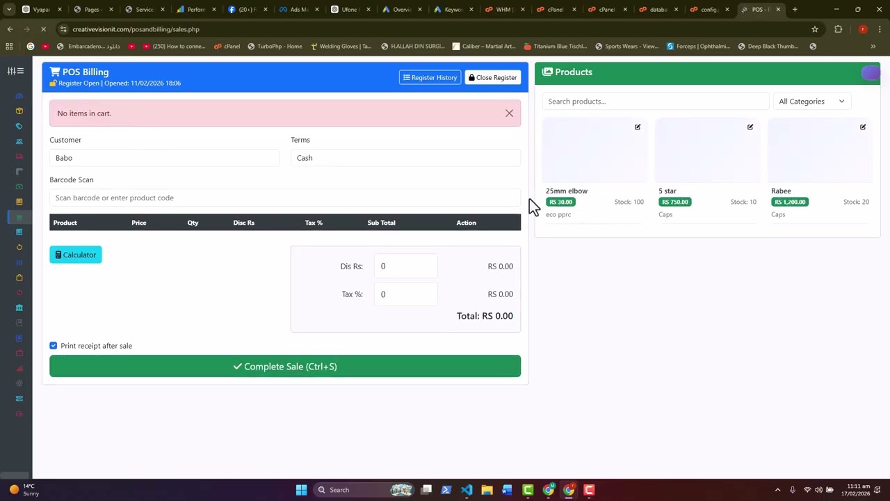 Online POS and Billing System