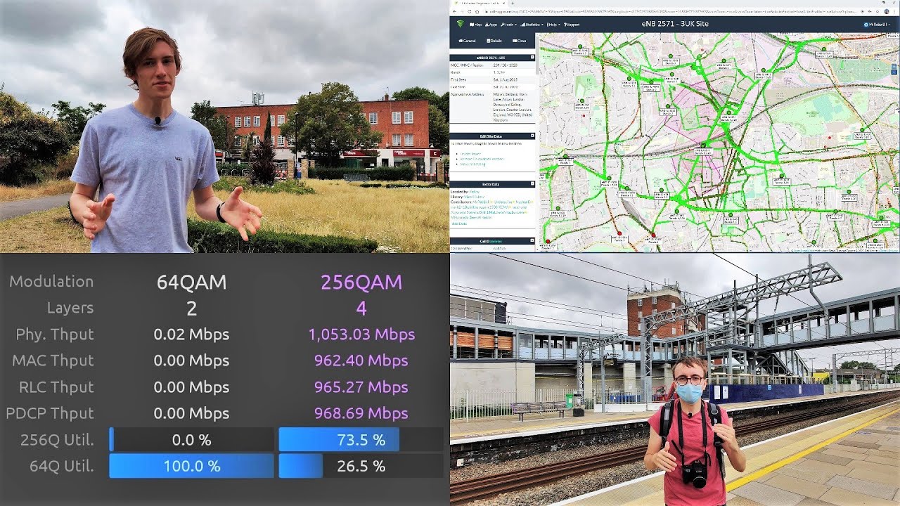 Three UK's Gigabit 5G Sites with Jake: Field testing a 100MHz NR Cluster including UKBB Reparents