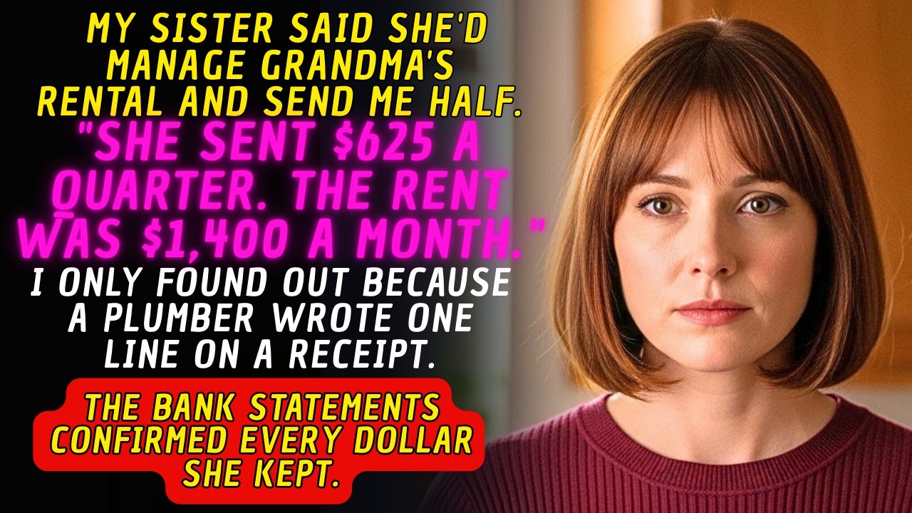 My Sister Kept My Half of Grandma's Rent for Four Years — A Plumber's Receipt Exposed Her