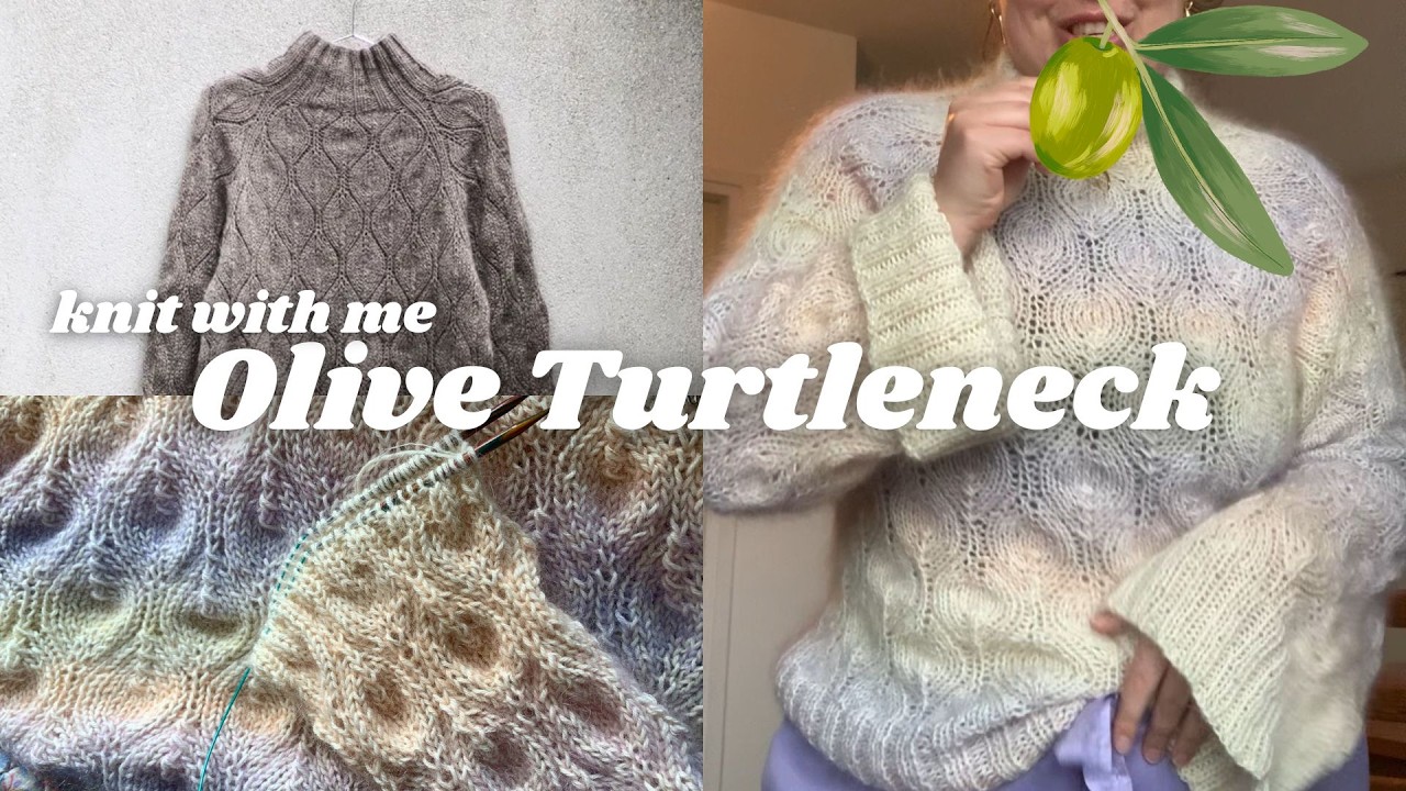 Olive Turtleneck by Knitting for Olive / Knit with me / Project Vlog / Spin That Wheel 1