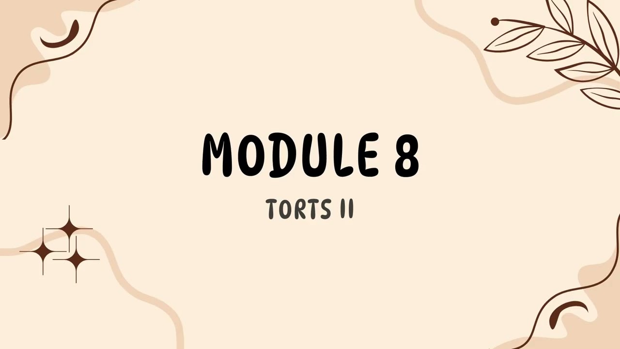 Torts II | Mod 8 | Thing v. La Chusa